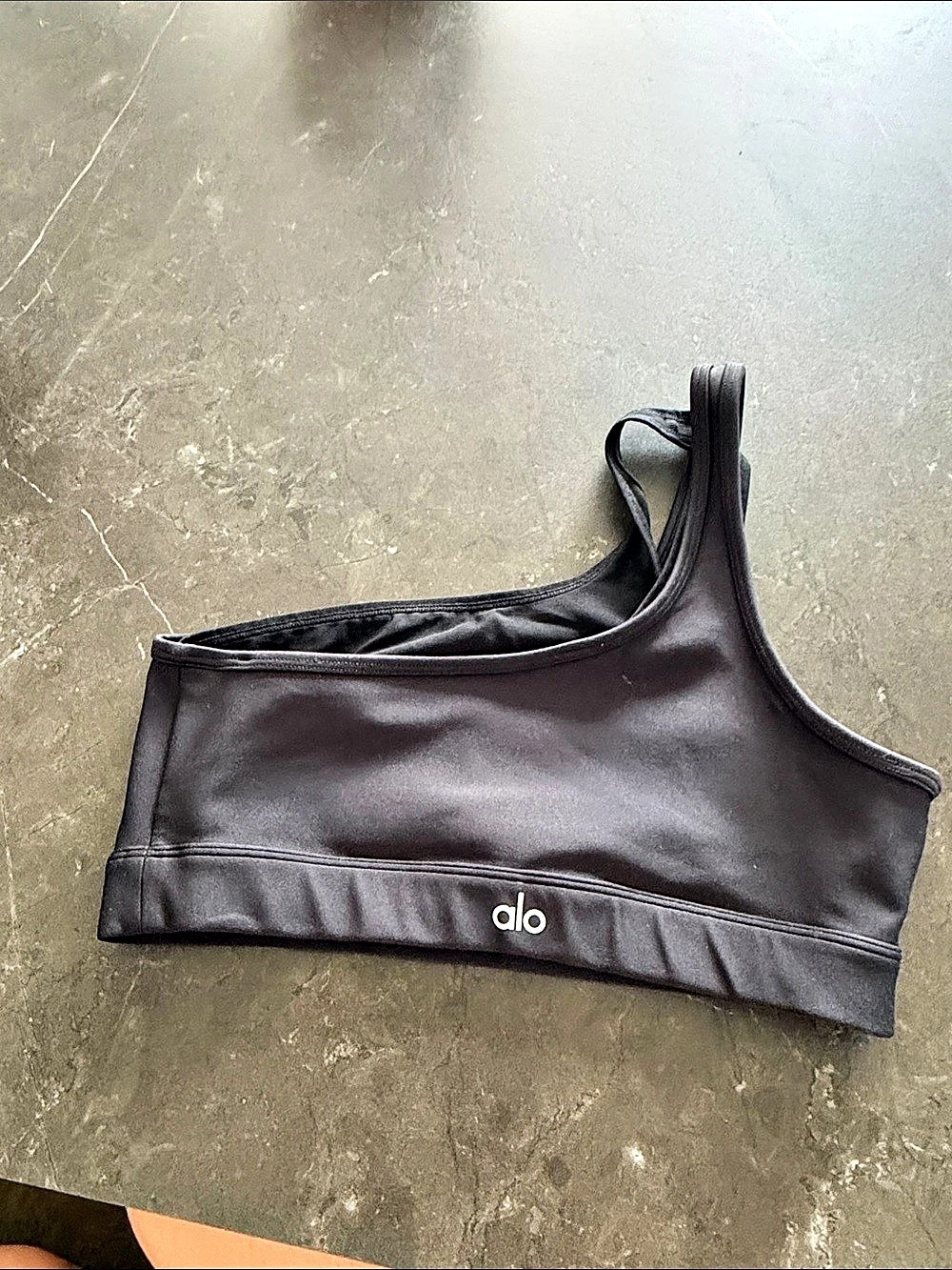 Alo Black Sports Bra one shoulder